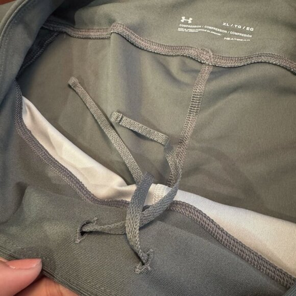 Under Armour Heat Gear Compression Leggings Womens Ankle Gray White Zip XL NWT - Picture 5 of 16